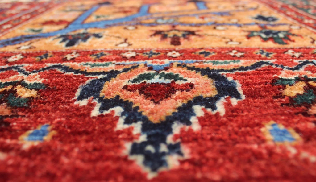 Aria Qurban Rusty-Red/Blue Rug, 8'11" x 11'10"