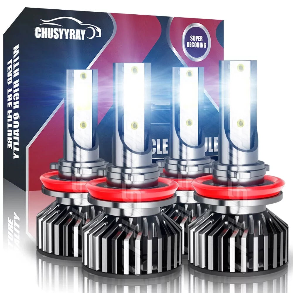 Fitting for Toyota Tacoma 2016 2017 2018 2019 2020 H11 LED Headlight High Low Bulbs Kit