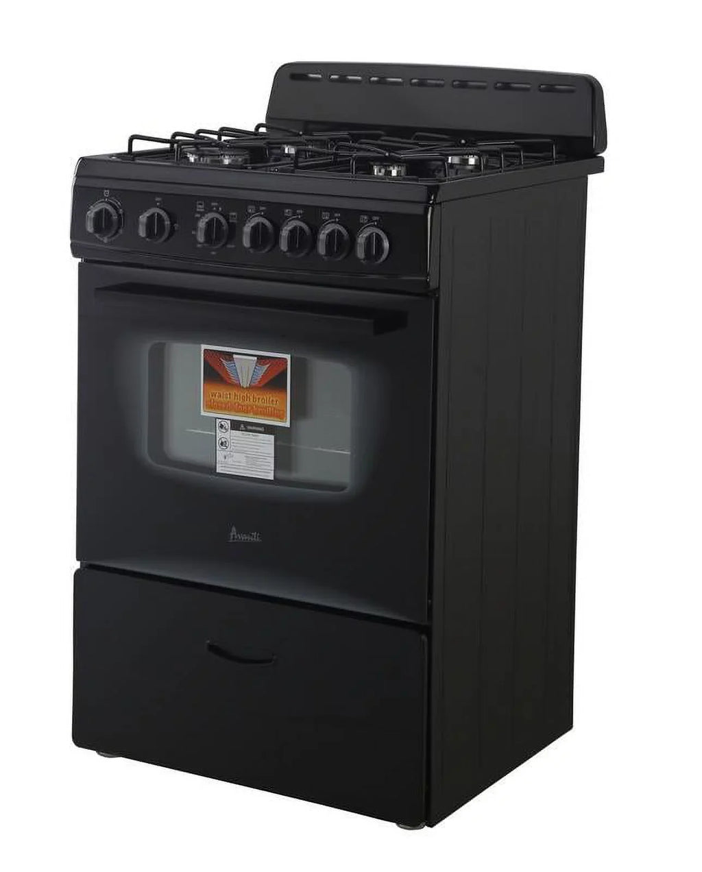 Avanti 24" Compact Gas Range Oven, in Black (GR2415CB)