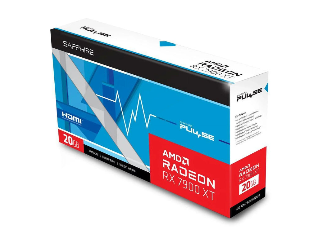 SAPPHIRE PULSE Radeon RX 7900 XT 20GB GDDR6 PCI Express 4.0 x16 ATX Video Card 11323-02-20G