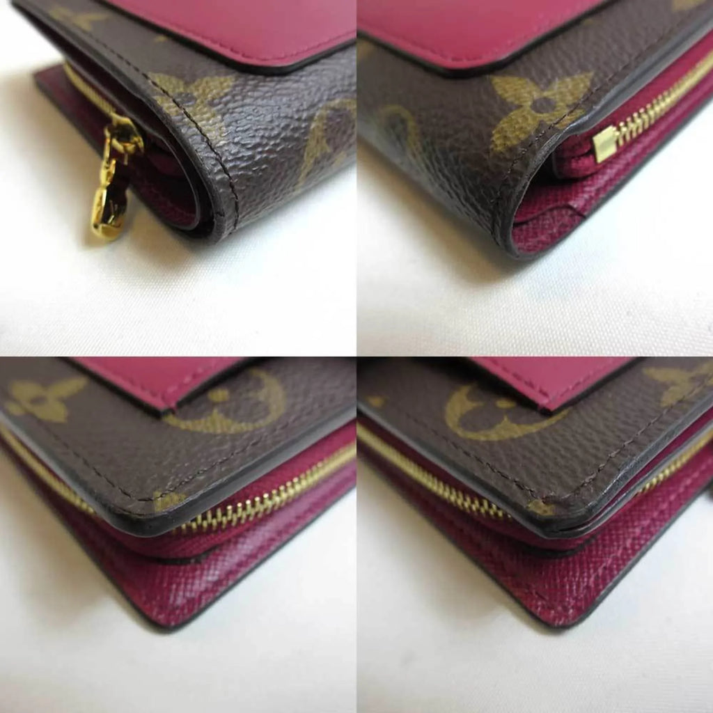 Pre-Owned Louis Vuitton Wallet Bifold Portefeuille Juliet Fuchsia Monogram M69433 LOUISVUITTON (Good)