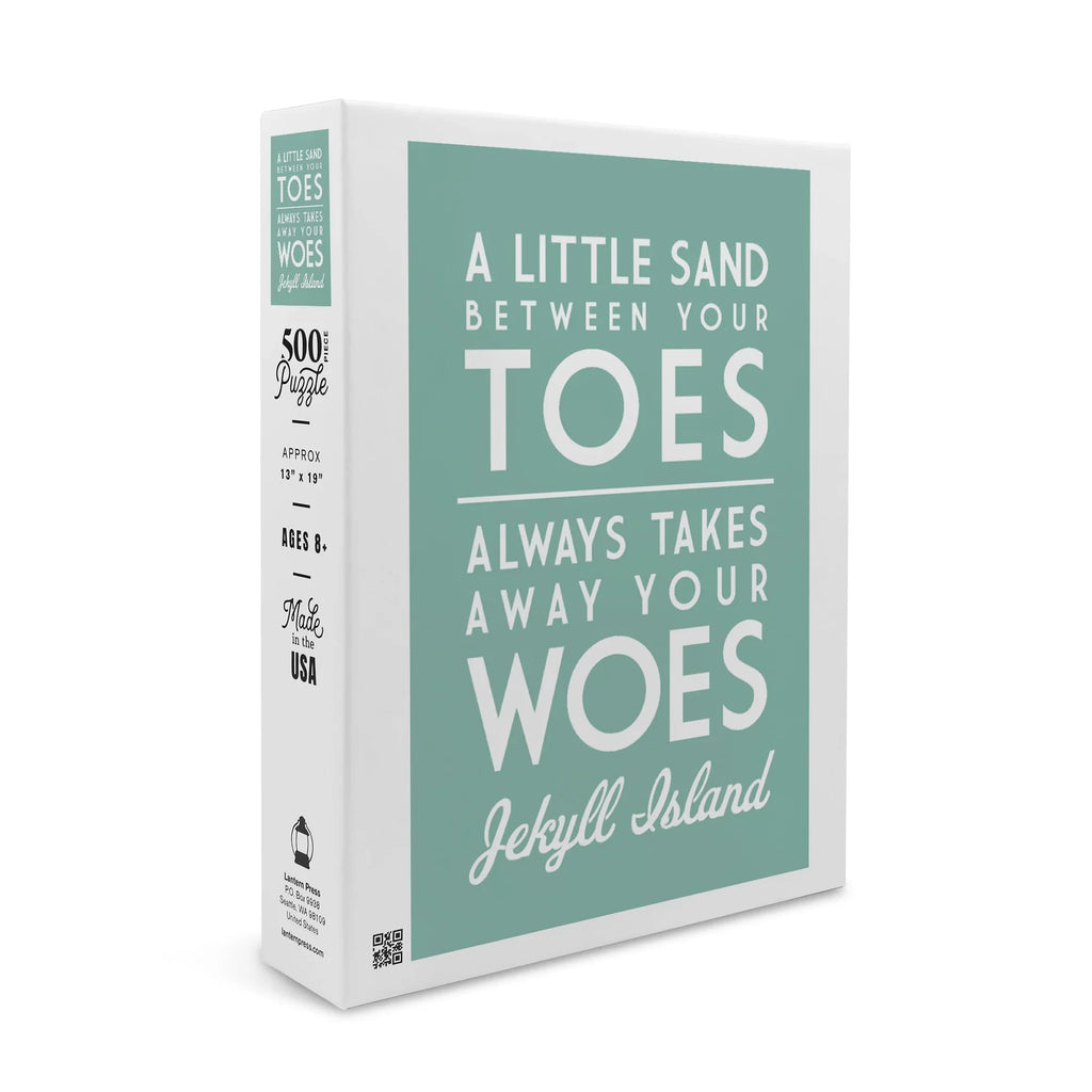 Jekyll Island, Georgia, A Little Sand Between Your Toes, Simply Said (19x27 inches, Premium 500 Piece Jigsaw Puzzle for Adults and Family, Made in USA)