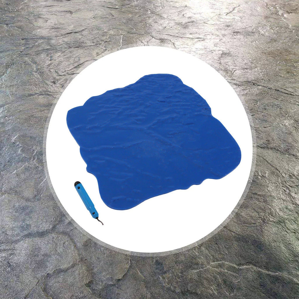Miumaeov Concrete Floor Stamp Mold Concrete Seamless Stamp Mat Cement Texture Stone Slate 12*12 Inch