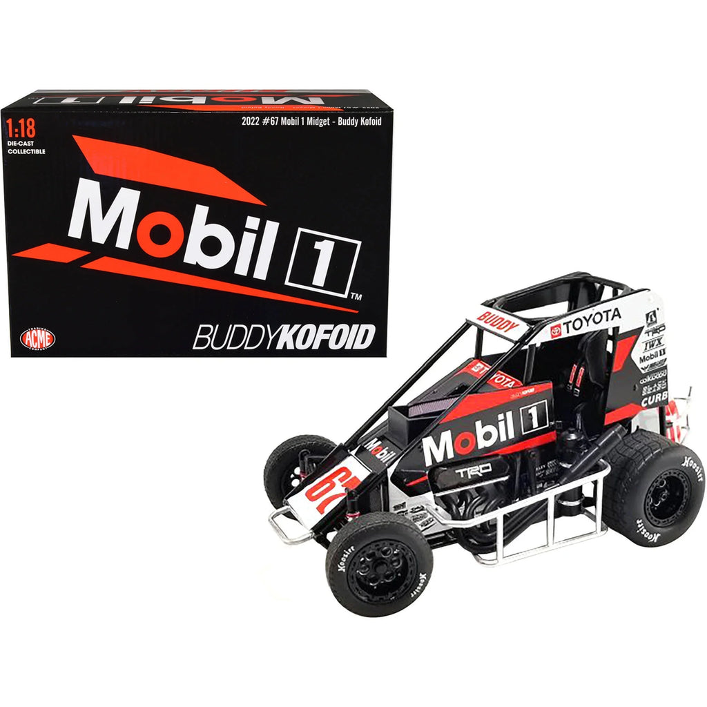 Midget Sprint Car #67 "Mobil 1" Toyota Racing "USAC National Midget Championship" (2022) 1/18 Diecast Model Car by ACME