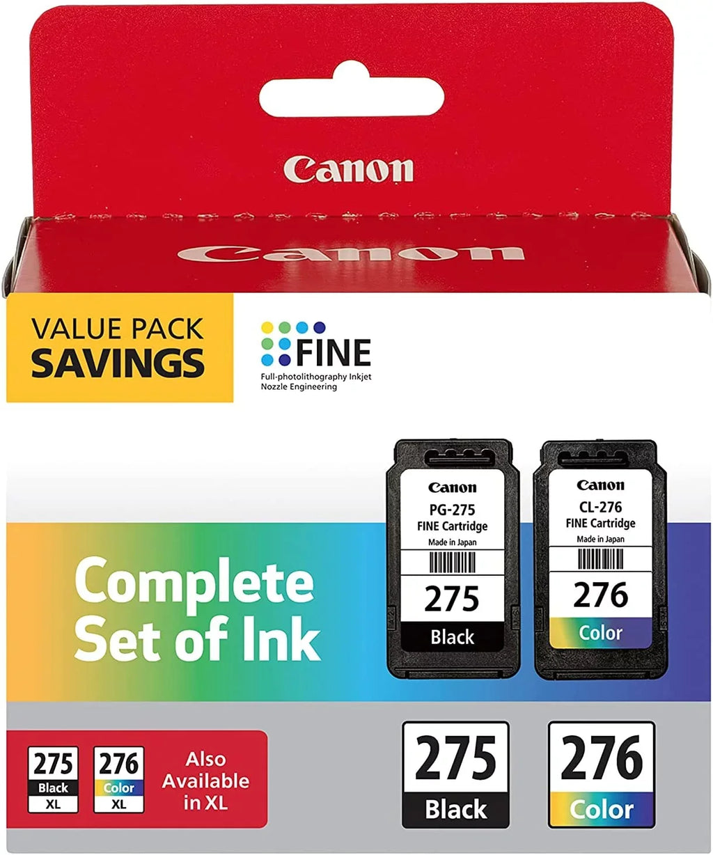 Canon Multi Color Ink Value Pack PG-275/CL-276 100 Yield for Printers