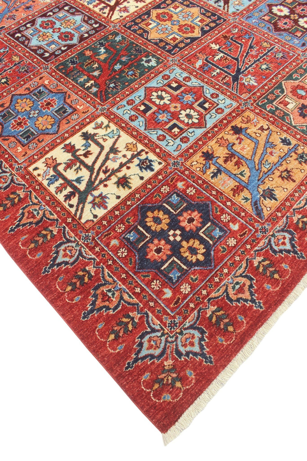 Aria Qurban Rusty-Red/Blue Rug, 8'11" x 11'10"