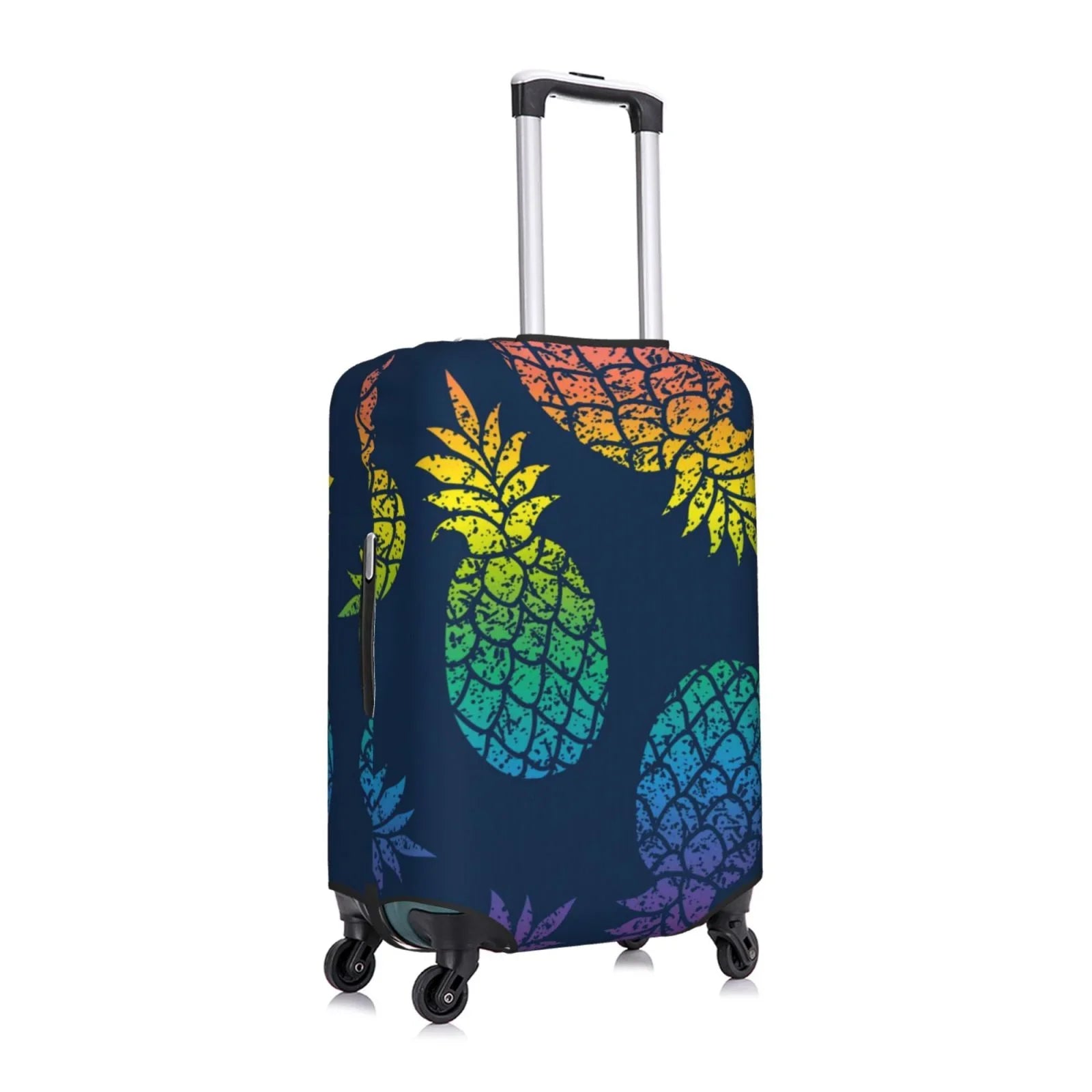 Ocsxa Travel Dust-Proof Suitcase Protection Abstract Bright Pineapple Fruit Retro Print Luggage Wrap Protector For 18-32inch