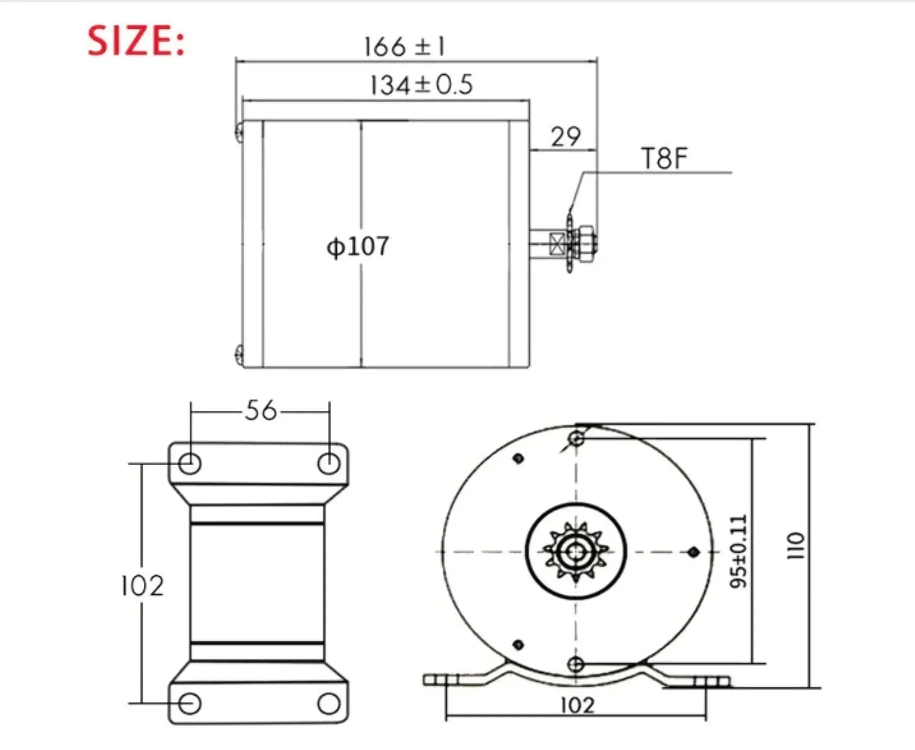 2,000W (2kW) DIY Brushless Electric Motor with Controller for Go Karts, Scooters, Motorcycles, Small EVs