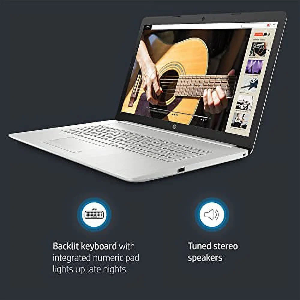 HP Pavilion 17.3-inch IPS FHD Laptop (2022 Model), Intel Core i5-1135G7 (Beats i7-1065G7), Iris Xe Graphics, 8GB RAM, 512GB PCIe SSD, Backlit Keyboard, Webcam, Win 11, Natural Silver