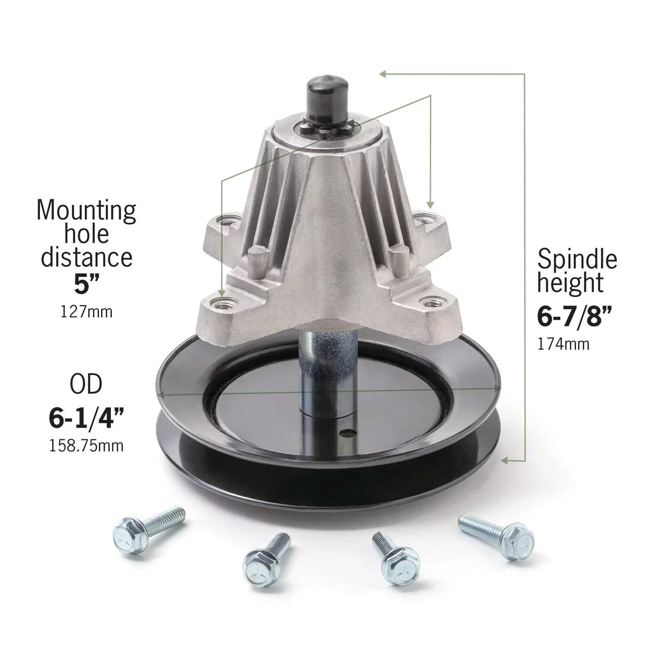 Terre Products, Lawn Mower Spindle Assembly, Fits 30 inch and 42 inch Mini Riders, Fitting with Cub Cadet, MTD, Troy-Bilt, Replaces 618-04822, 618-04822A, 618-04889, 918-04822, 918-04822A, 918-0482