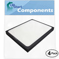 4-Pack Replacement for Blueair 200PF Air Purifier Filter - Suitable with Blueair 200 & 300 Air Filter