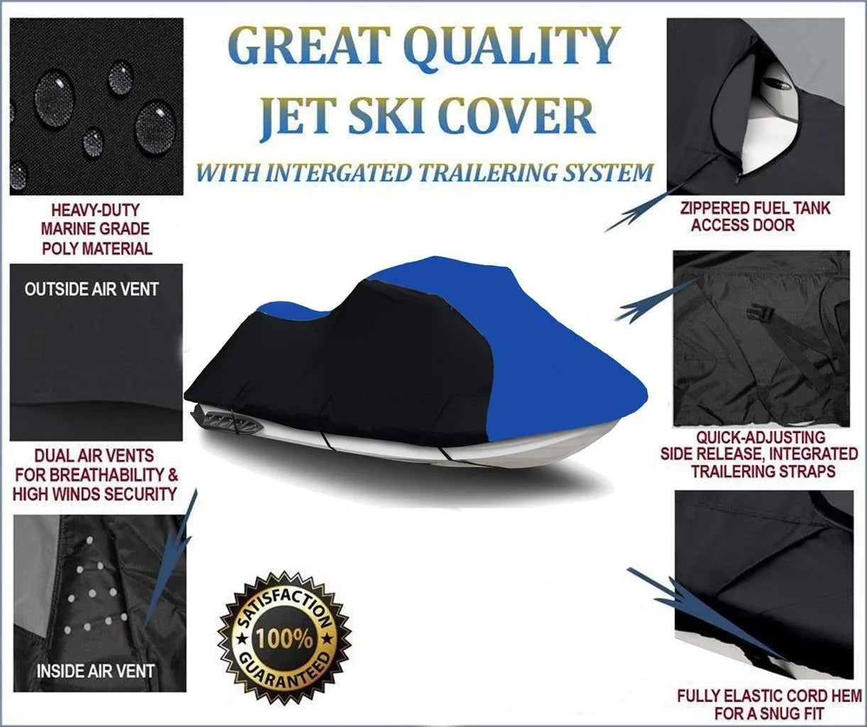 BLACK / BLUE HEAVY-DUTY, TOP OF THE LINE Coating Matching for Polaris SL 1050 1997 JET SKI PWC Coating 1-2 Seater