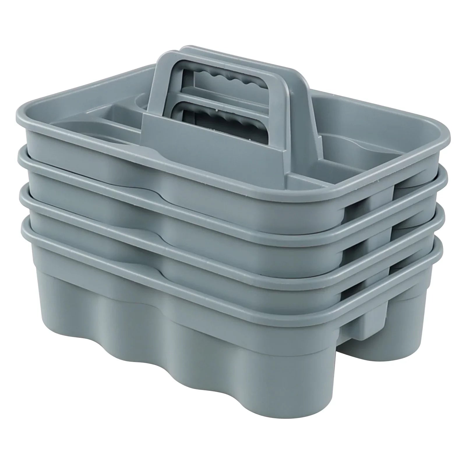 Yuright Plastic Cleaning Caddy Organizer with Handle, 4 Packs Carry Caddy