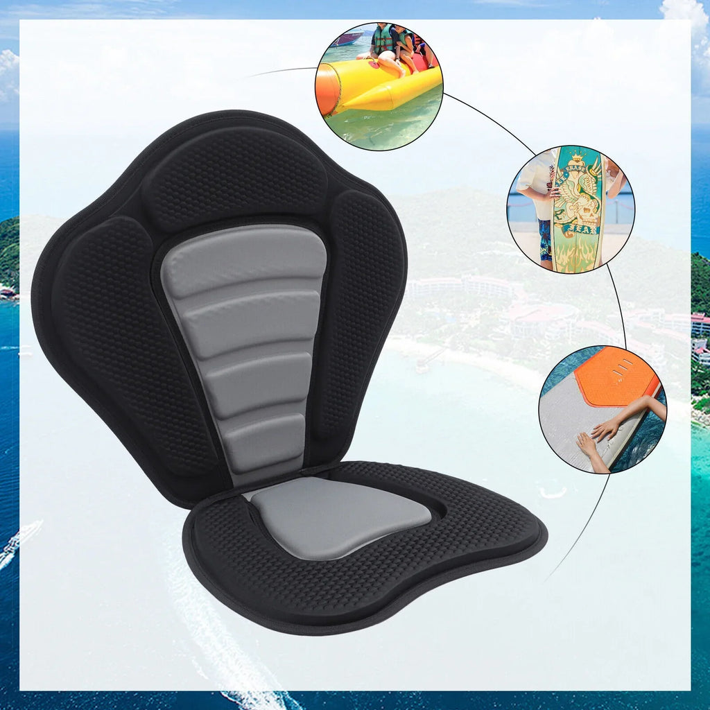 Padded Kayak Seat Cushion Seat Comfortable Rest Kayak Seat w/ Storage Bag Seat