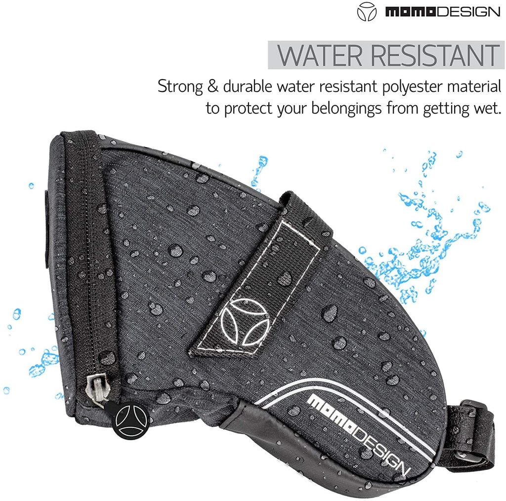MOMODESIGN Bike Saddle Bag Climate Safe Perfect for Storage Led Tail Light & Reflective Design Capacity of 1.2 L