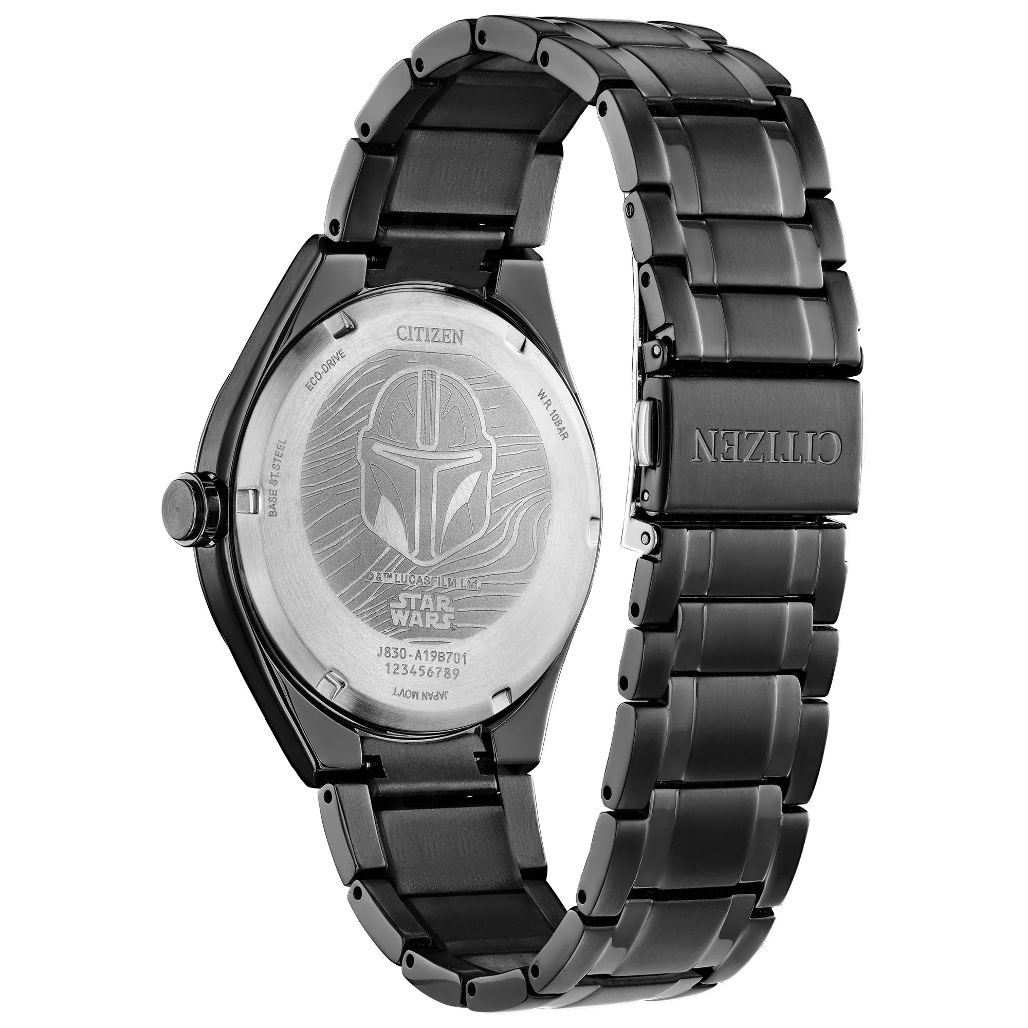Citizen Men's Eco-Drive Star Wars Mandalorian Black IP Stainless Steel Watch AW2045-57W
