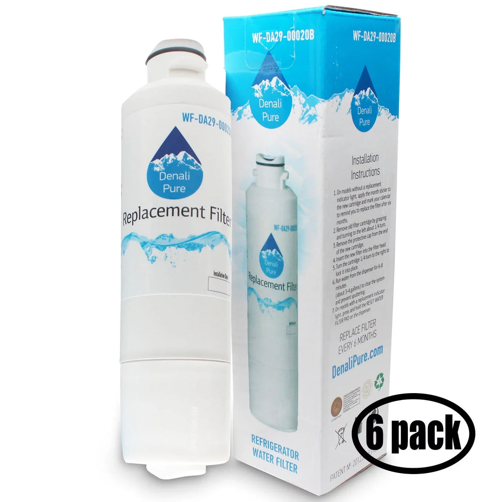 6-Pack Fitting with Samsung RF4289HARS Refrigerator Water Filter - Suitable with Samsung DA29-00020B, DA29-00020A, HAF-CIN Fridge Water Filter Cartridge