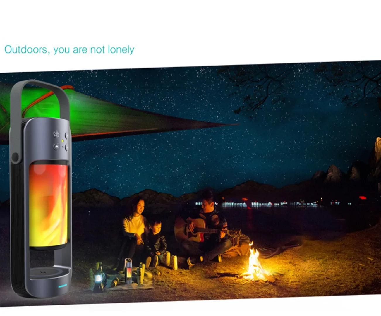 Blufree LED Flame Speaker, Bluetooth Speaker IP68 Waterproof Portable Wireless Speaker,360° Surround Stereo Sound 85FT Bluetooth Range Sport Speaker with Flame Light for Home, Outdoor