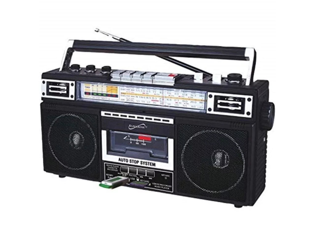 Supersonic Portable AM/FM Radio, Black, SC-3201BT-BK