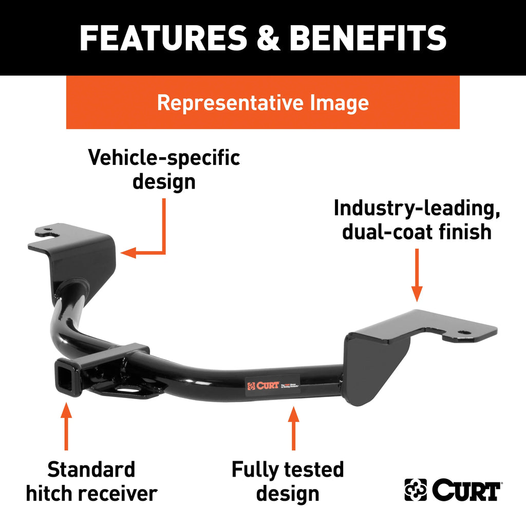 CURT 12270 Class 2 Trailer Hitch, 1-1/4-Inch Receiver, Fitting with Select Subaru Legacy, Outback