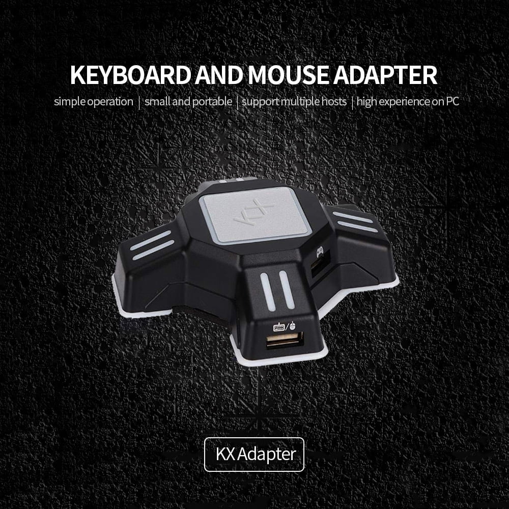 Andoer KX Adapter USB Mobile Gaming Keyboard and Mouse Converter Plug and Play Replacement for N Switch/Xbox One/ / PS3 Black