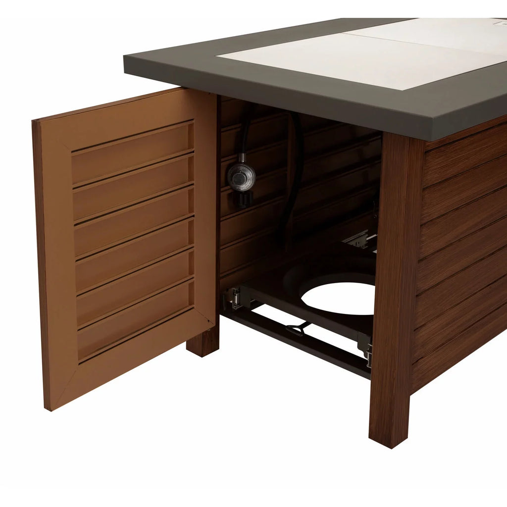 Cuisinart Outdoor Patio Fire Pit Table with Push to Start Ignition, 2-in-1 Design - Fire Pit to Coffee Table