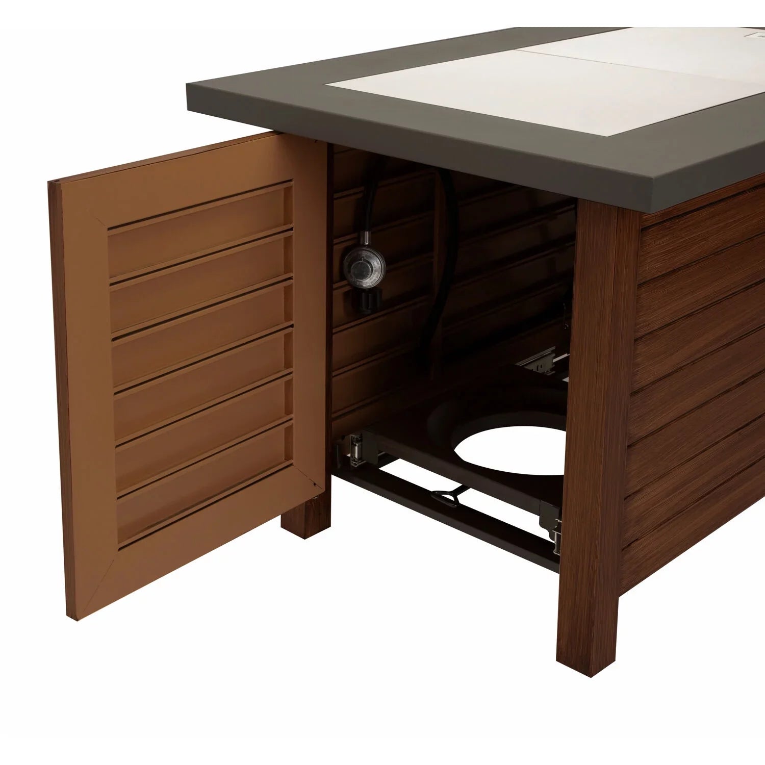 Cuisinart Outdoor Patio Fire Pit Table with Push to Start Ignition, 2-in-1 Design - Fire Pit to Coffee Table