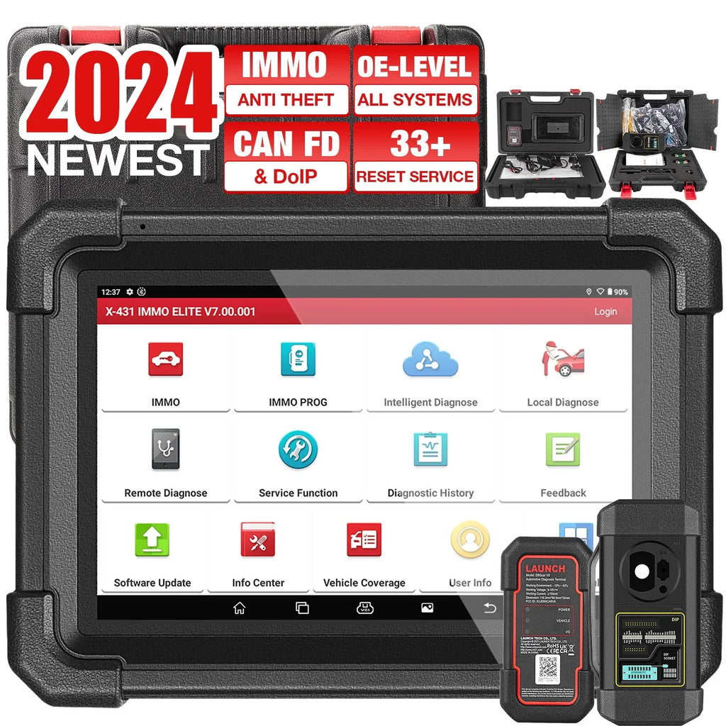 2024 Newest Launch X431 IMMO ELITE Car Diagnostic Scan Tool with XPROG-3 Key Programmer All Systems ,CANFD/DOIP,39+ Services