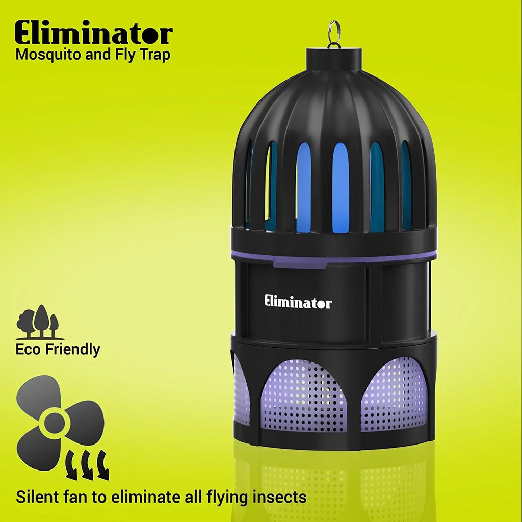 Eliminator Powerful Indoor Mosquito and Fly Trap with Bright LED UV Light Attracter and Fan/Get Rid of All Mosquitoes and Flies Mosquito Catcher Killer for Residential & Commercial Use [UPGRADED]