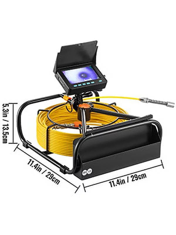 BENTISM Sewer Camera 98.4 FT, Pipeline Inspection Camera 4.3 Inch TFT LCD Monitor Pipe Camera, Duct Inspection Camera with 6PCS LED, 8500MAH Lithium Battery, DVR Function, 30M
