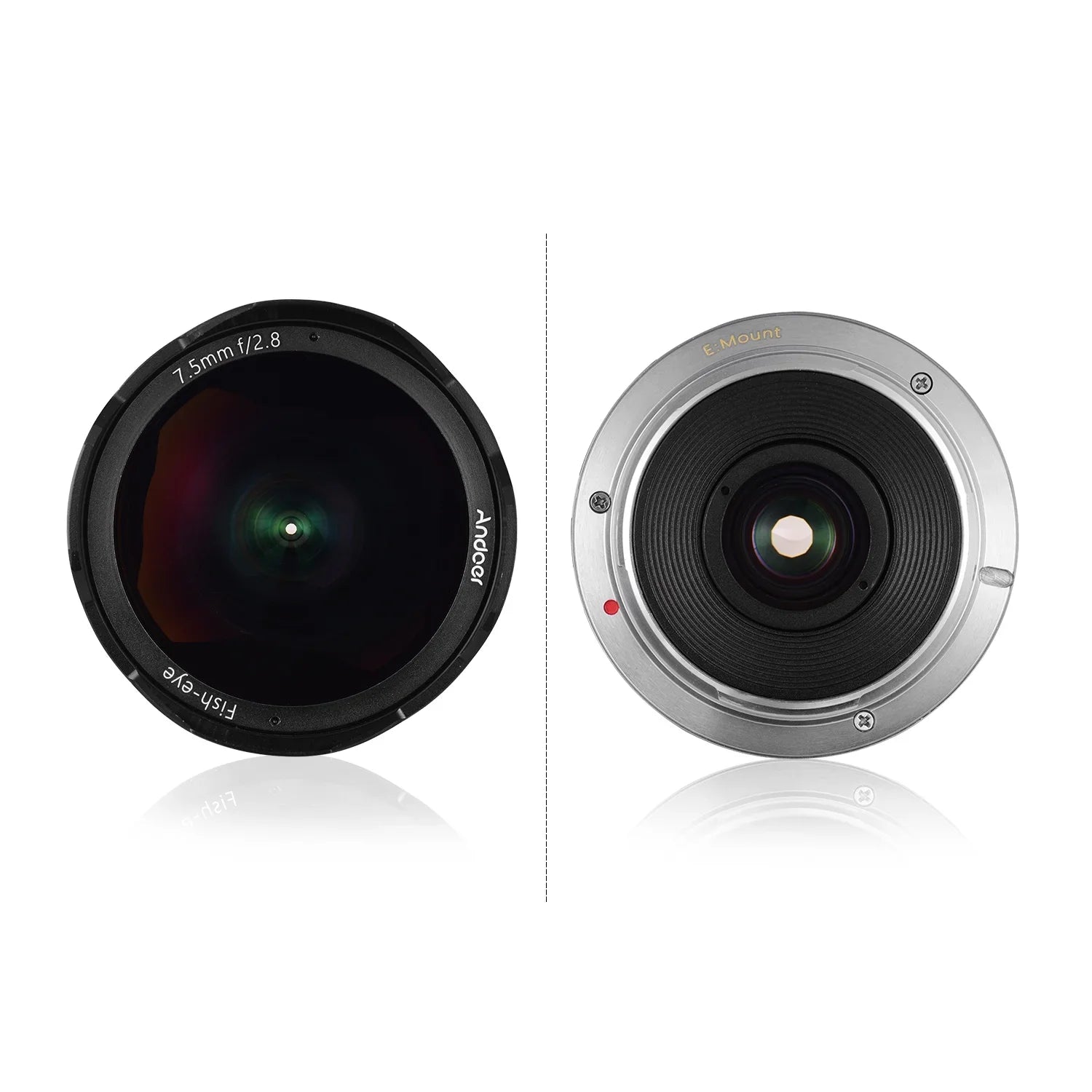 Andoer Camera lens,7.5mm F2.8 Manual Wide Aperture E-mount Lens 180° Wide Aps-c FrameLens Suitable With F2.8 Manual Fisheye Aperture E-mount Lens A6300 A6000 5100 Camera A6600 A6100 Ainn