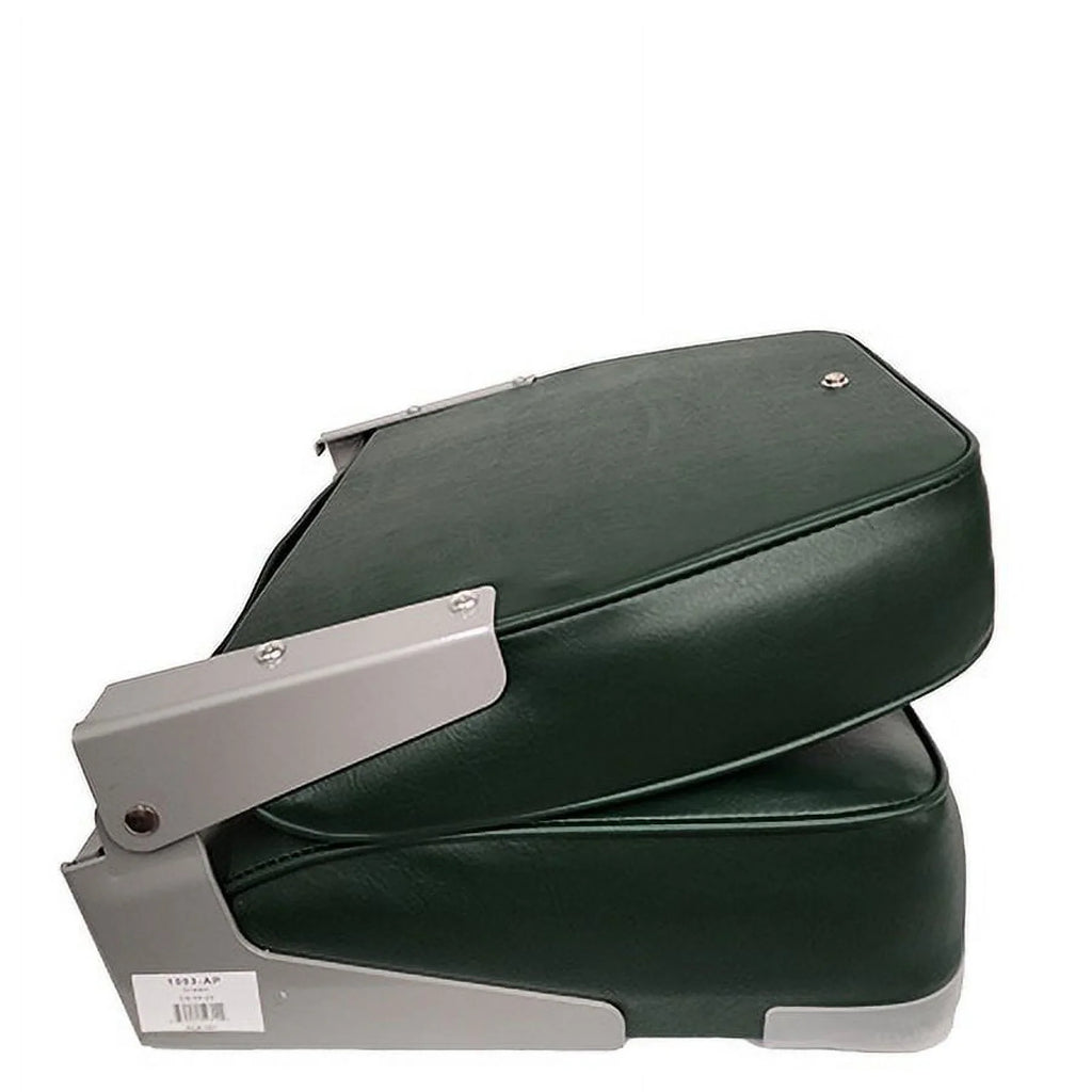 Watercraft Seat Low Back Fold Down Marine Vessel Bass Fishing Pontoon 1003-AP GREEN